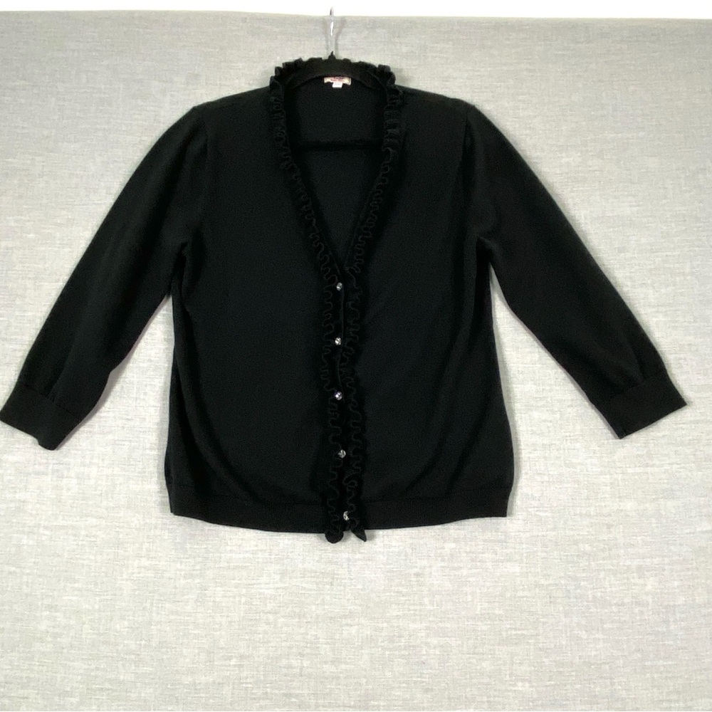 Vintage Tabi Simply Classic Cardigan Sweater Cotton V Neck Button Up